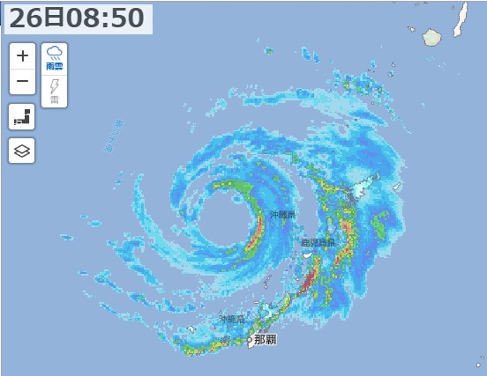 朝の台風